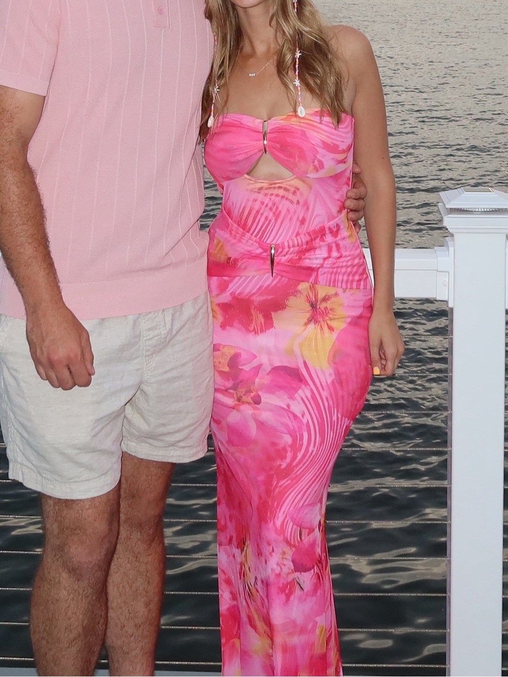 Women’s Pink Floral One-Piece Dress